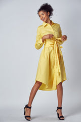 Shirt Dress With Tie Up Belt Detail | Mixtshop LLC