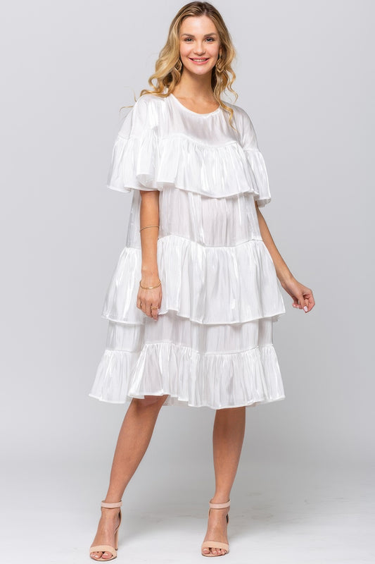 Ruffle Midi Dress | Mixtshop LLC