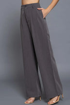 Pin Stripe Woven Straight Pants | Mixtshop LLC