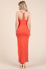 Asymmetry Ruched Double Layered Maxi Dress | Mixtshop LLC