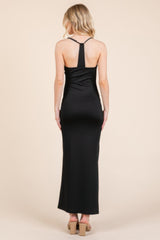 Asymmetry Ruched Double Layered Maxi Dress | Mixtshop LLC