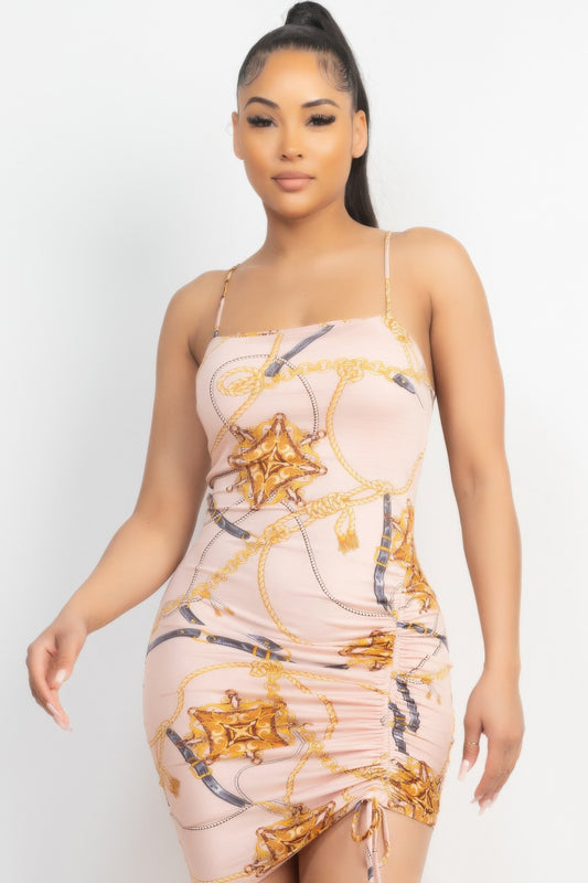 Side Ruched Asymmetrical Hem Dress | Mixtshop LLC