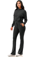 Thermal Crop Jacket With Flare Pants Set | Mixtshop LLC