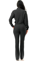 Thermal Crop Jacket With Flare Pants Set | Mixtshop LLC