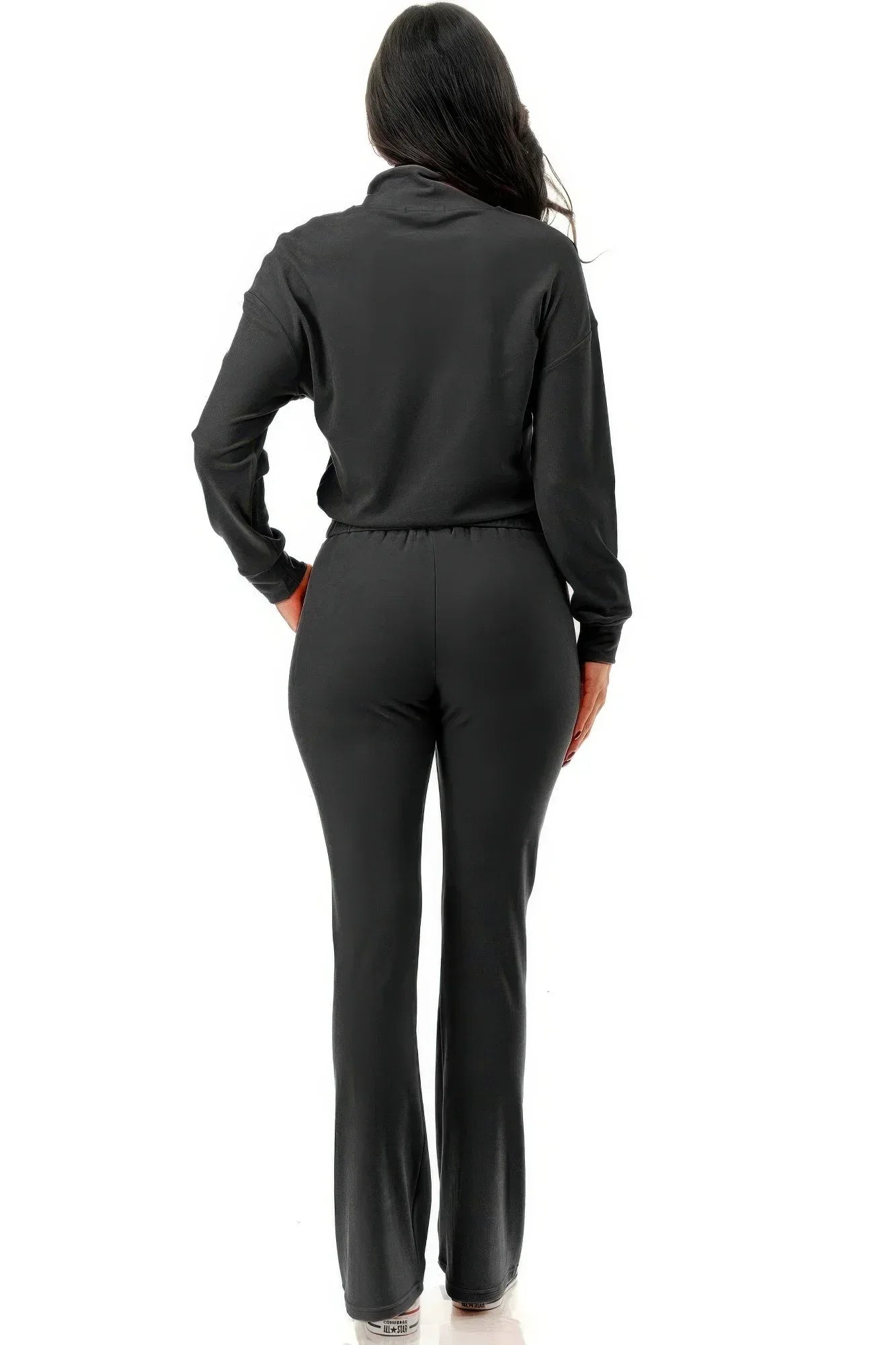 Thermal Crop Jacket With Flare Pants Set | Mixtshop LLC