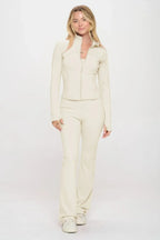 Premium Yoga Jacket W/jumpsuit Set | Mixtshop LLC