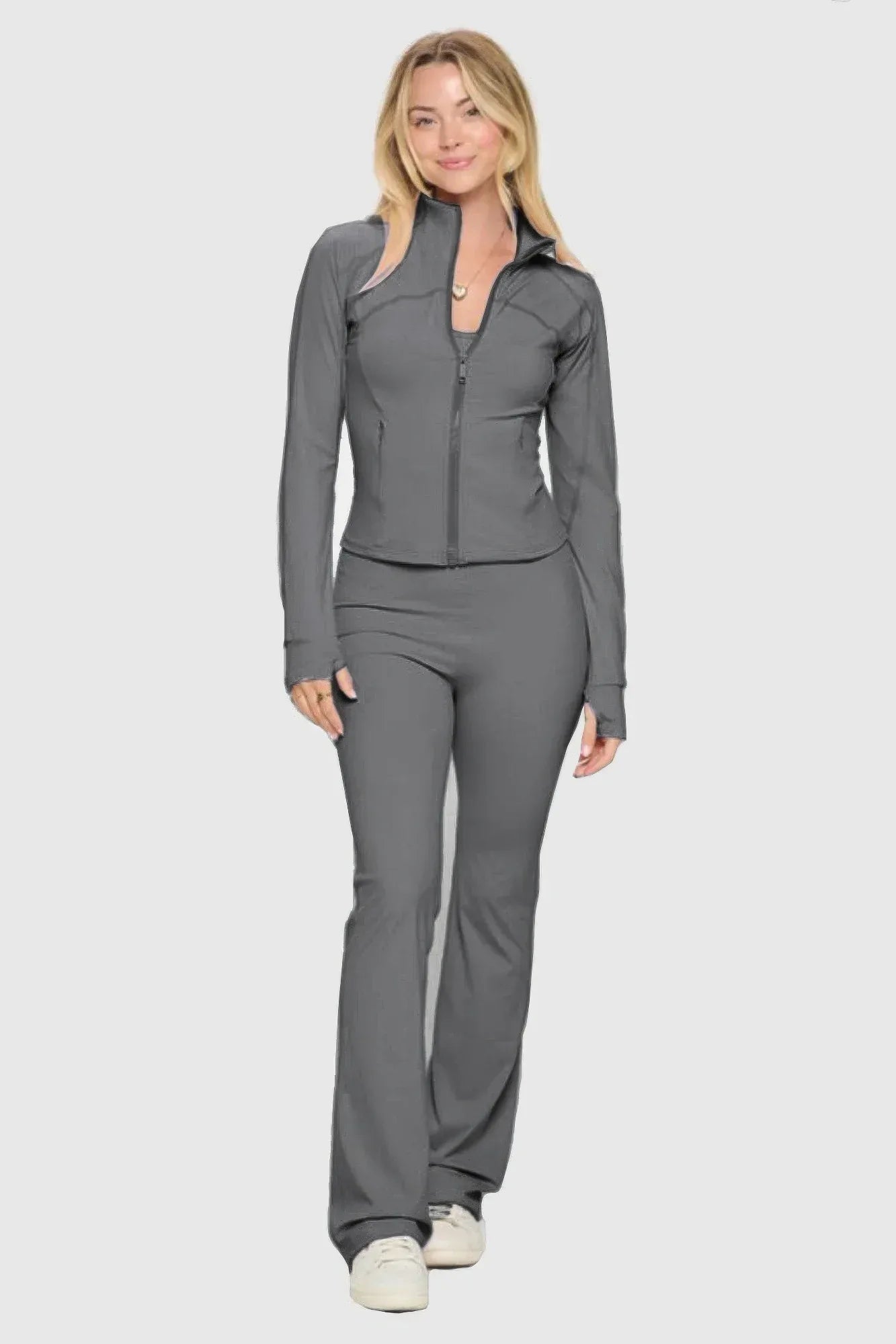 Premium Yoga Jacket W/jumpsuit Set | Mixtshop LLC Main image