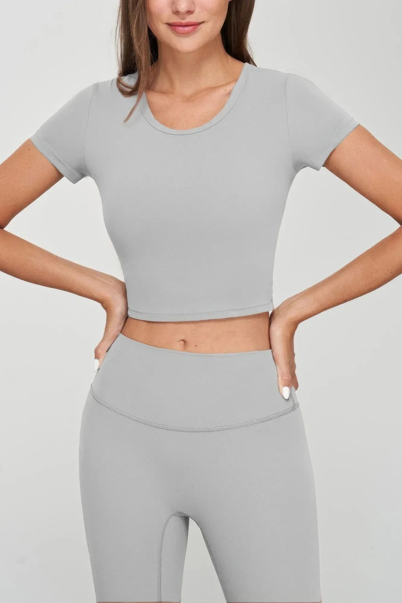 Seamless Short Sleeve Crop Tee | Mixtshop LLC Main image
