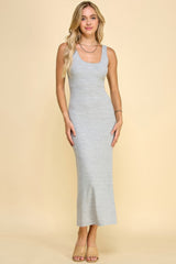 Double Layered Ribbed Double Scoop Tank Maxi Dress | Mixtshop LLC