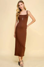 Square Neck Tank Maxi Dress | Mixtshop LLC