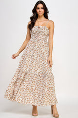 Floral Smocked Ruffle Maxi Dress | Mixtshop LLC