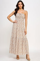 Floral Smocked Ruffle Maxi Dress | Mixtshop LLC