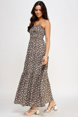 Floral Smocked Ruffle Maxi Dress | Mixtshop LLC