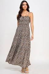 Floral Smocked Ruffle Maxi Dress | Mixtshop LLC