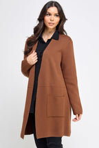 Basic Soft Long Line Open Front Sweater Cardigan | Mixtshop LLC