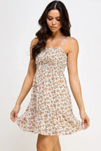 Floral Front Tie Ruffle Mini Dress | Mixtshop LLC