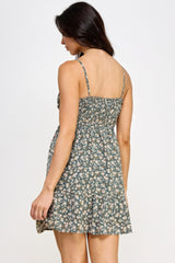 Floral Front Tie Ruffle Mini Dress | Mixtshop LLC