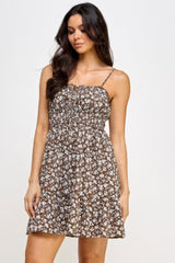 Floral Front Tie Ruffle Mini Dress | Mixtshop LLC