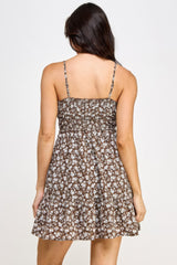 Floral Front Tie Ruffle Mini Dress | Mixtshop LLC