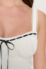 Front Ribbon Tie Bustier Dress | Mixtshop LLC