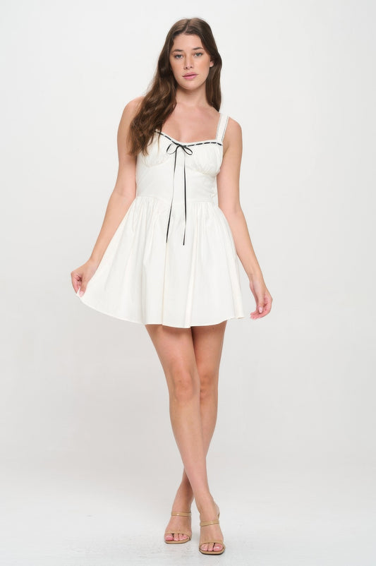 Front Ribbon Tie Bustier Dress | Mixtshop LLC