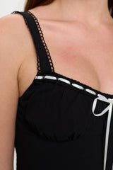 Front Ribbon Tie Bustier Dress | Mixtshop LLC