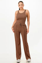 Ribbed Tank Top And Pant Set | Mixtshop LLC