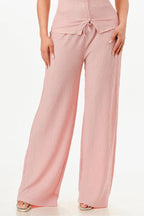 Textured Polo Top And Pants Set | Mixtshop LLC