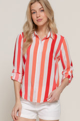 Long Slv Wide Stripe Woven Shirt | Mixtshop LLC