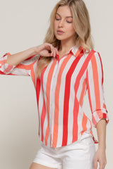 Long Slv Wide Stripe Woven Shirt | Mixtshop LLC