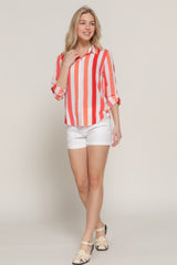 Long Slv Wide Stripe Woven Shirt | Mixtshop LLC