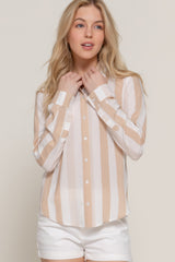 Long Slv Wide Stripe Woven Shirt | Mixtshop LLC
