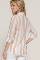 Long Slv Wide Stripe Woven Shirt | Mixtshop LLC