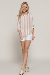 Long Slv Wide Stripe Woven Shirt | Mixtshop LLC
