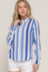 Long Slv Wide Stripe Woven Shirt | Mixtshop LLC