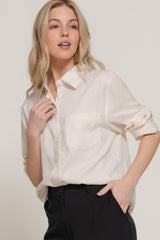 Long Sleeve Linen Blend Shirt | Mixtshop LLC