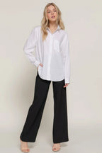 Long Sleeve Linen Blend Shirt | Mixtshop LLC