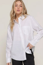 Long Sleeve Linen Blend Shirt | Mixtshop LLC