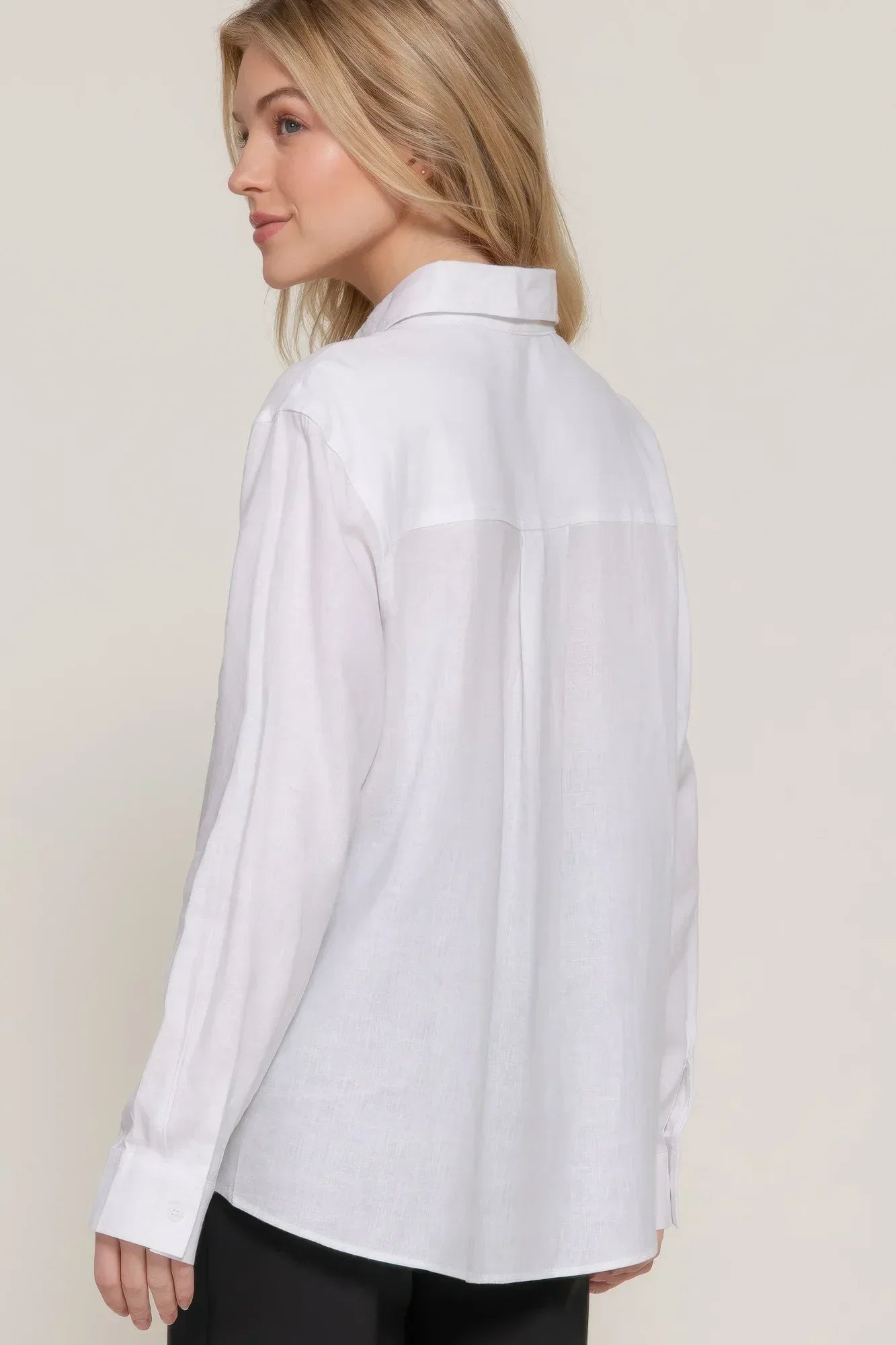 Long Sleeve Linen Blend Shirt | Mixtshop LLC