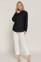 Long Sleeve Linen Blend Shirt | Mixtshop LLC