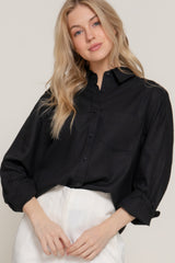 Long Sleeve Linen Blend Shirt | Mixtshop LLC