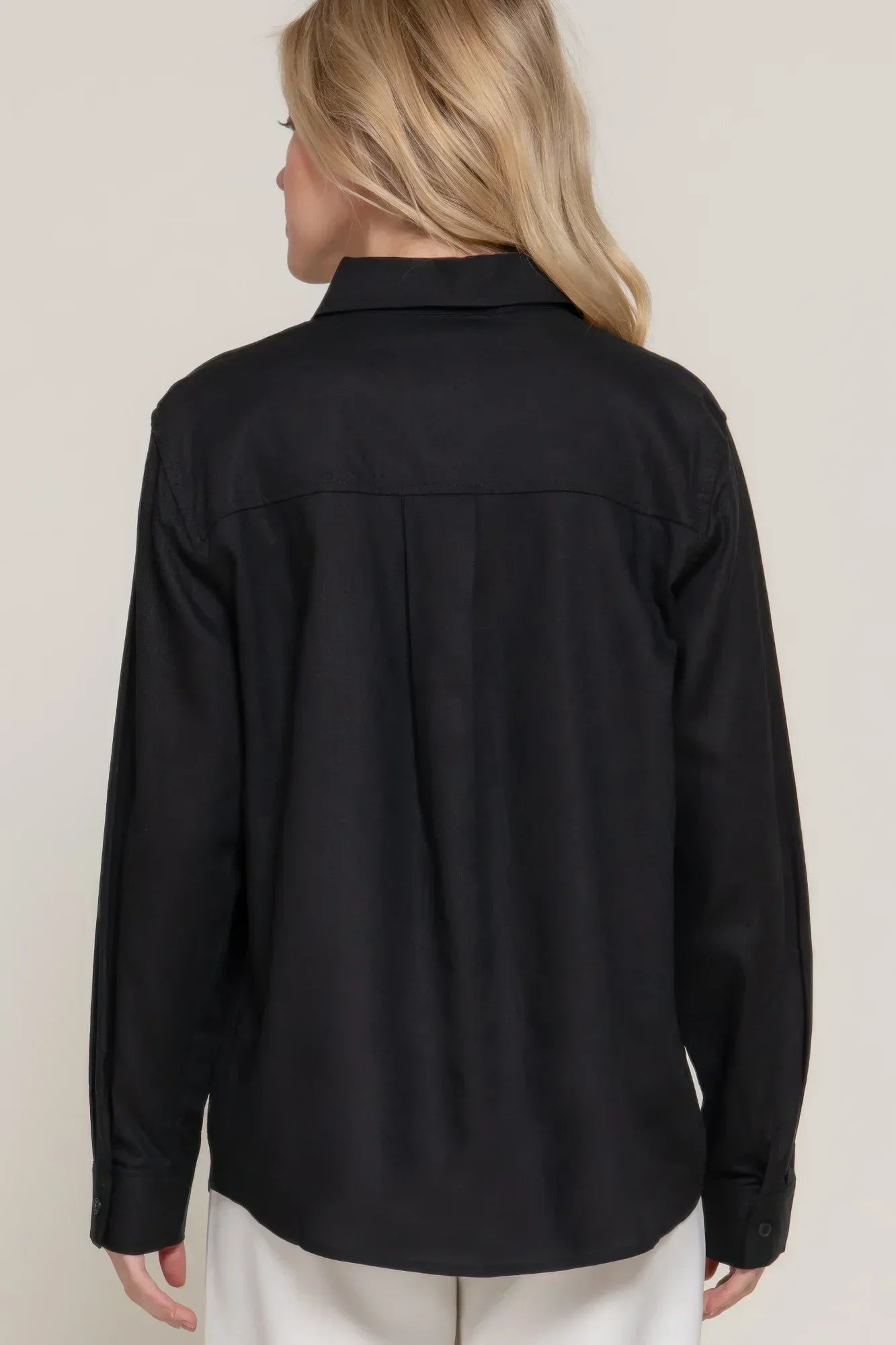 Long Sleeve Linen Blend Shirt | Mixtshop LLC