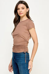 Side Ruched Detail Top | Mixtshop LLC