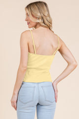 Pointelle W/lace Detail Cami Top | Mixtshop LLC