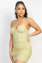 Stone Cami Shirred Bodycon Dress | Mixtshop LLC