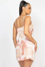 Satin Print Cowl Neck Dress | Mixtshop LLC