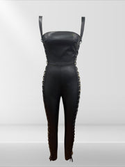 Faux Leather Jumpsuit | Mixtshop LLC