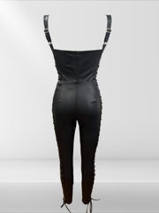 Faux Leather Jumpsuit | Mixtshop LLC