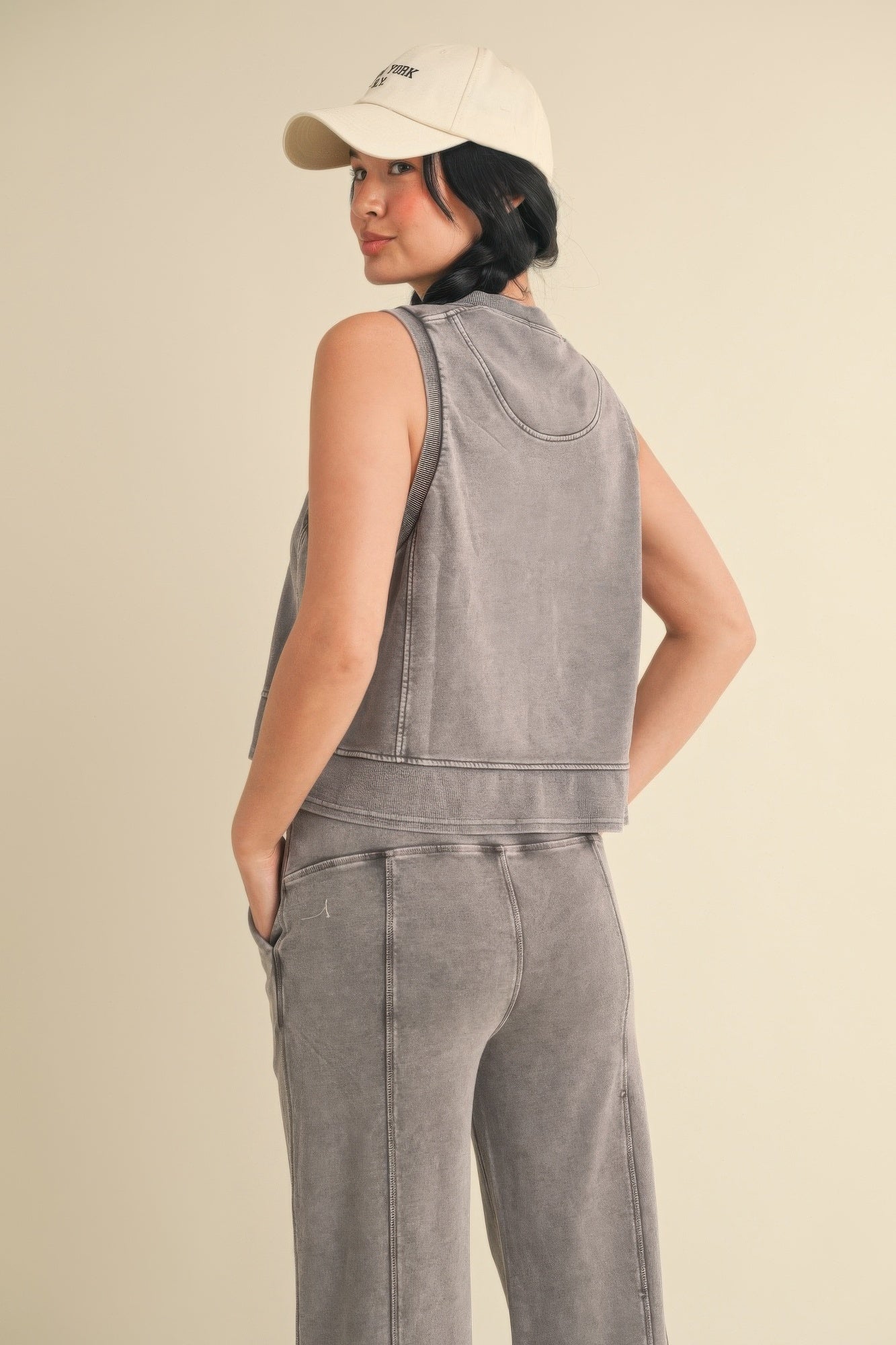 Mineral Wash Sleeveless Top | Mixtshop LLC