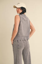 Mineral Wash Sleeveless Top | Mixtshop LLC